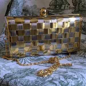 #BUNDLE Luxurious Vintage Gold & Silver Basket Weave Purse / Evening Bag